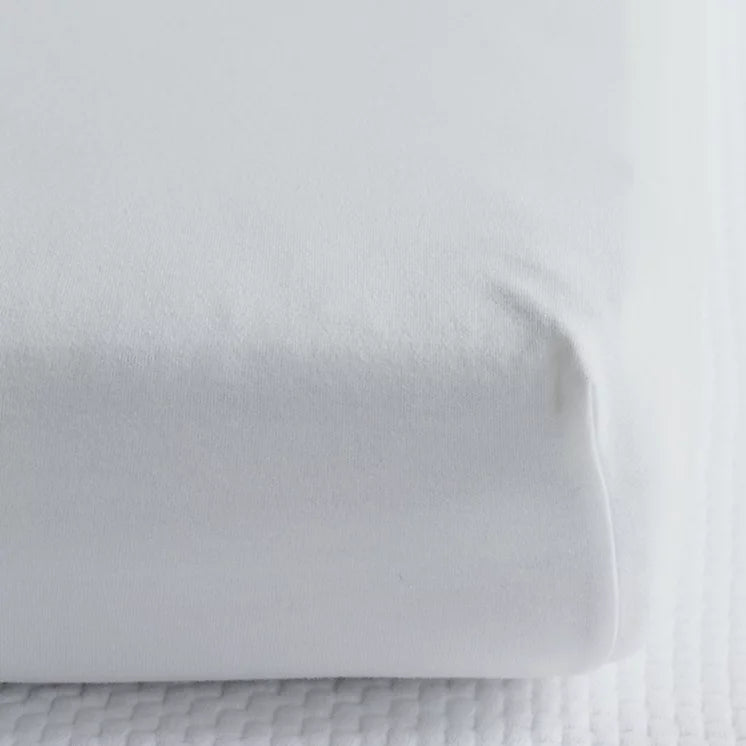 Crib Fitted Sheets White  (Pack of 2)